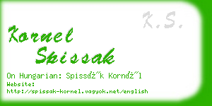 kornel spissak business card